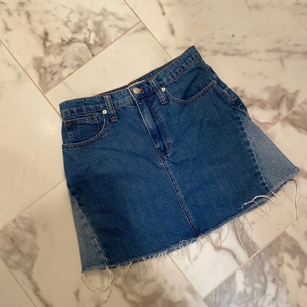 Two Tone denim skirt